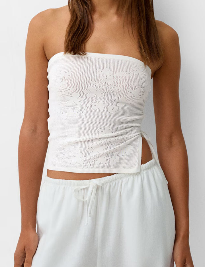 Top Bershka, alb