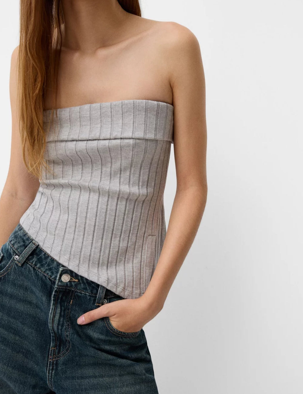 Top Bershka, gri