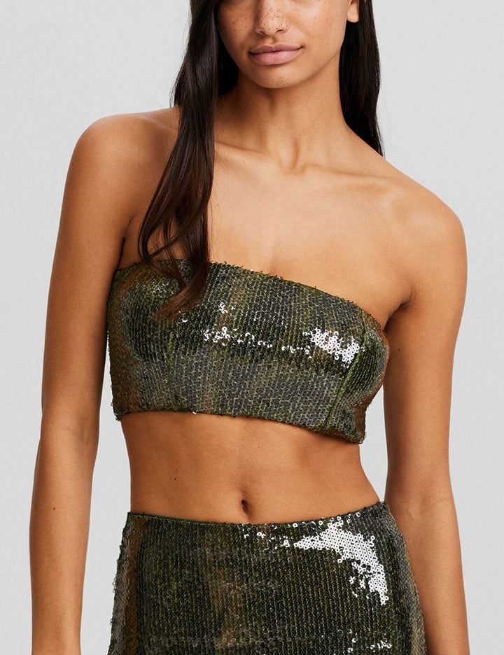 Top Bershka, verde