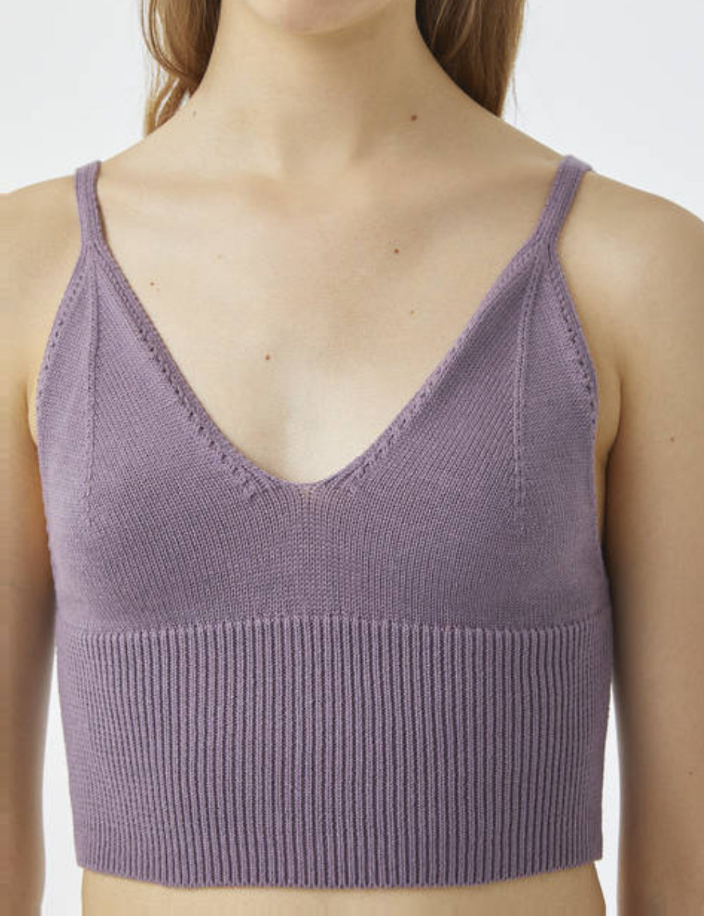 Top cu bretele subtiri Pull&Bear, mov