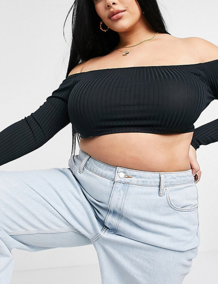 Top Flounce, negru