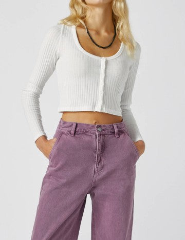 Bluză Pull&Bear, alb