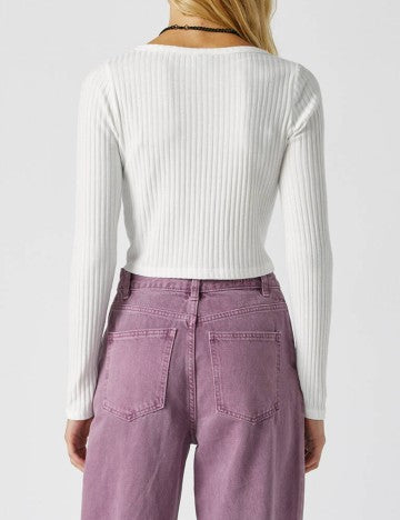 Bluză Pull&Bear, alb