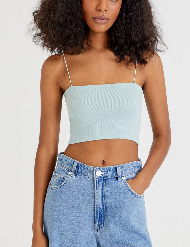 Top Pull&Bear, verde menta