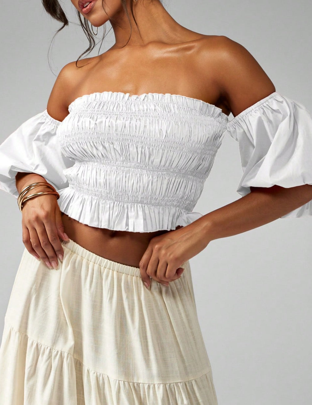 Top Shein Missguided, alb