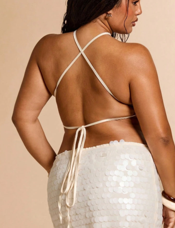 Top Shein Curve+, alb