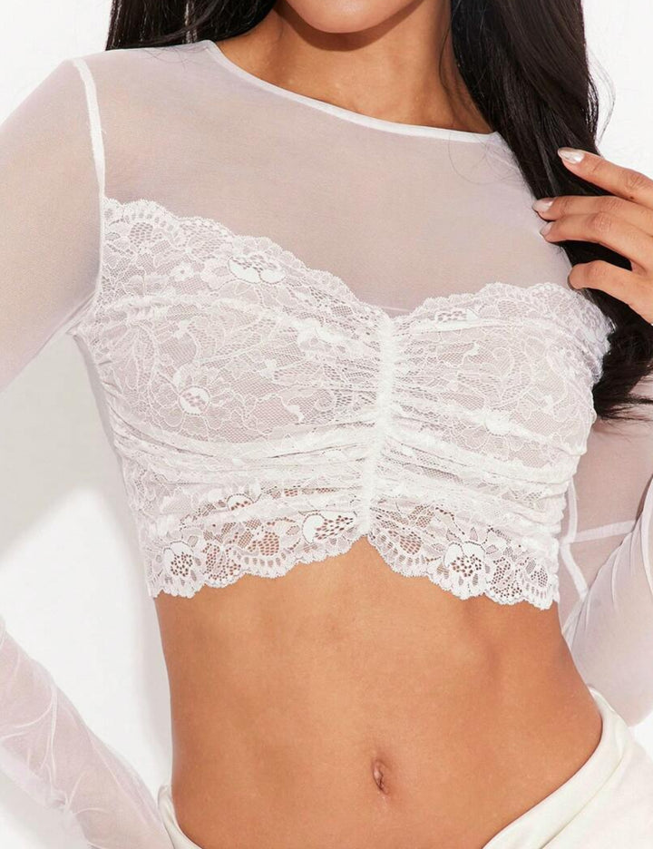 Shein top, fehér