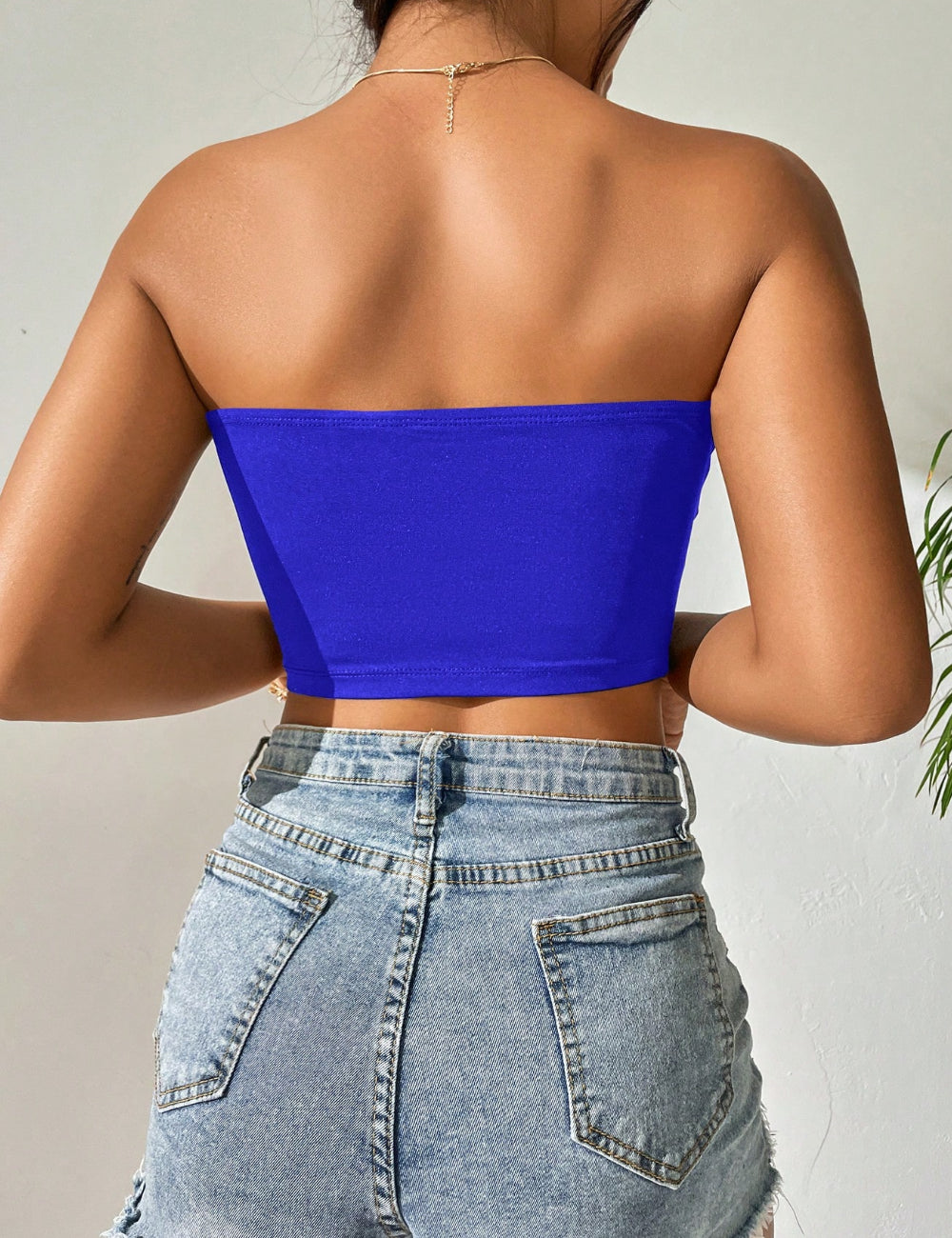 Shein top, kék