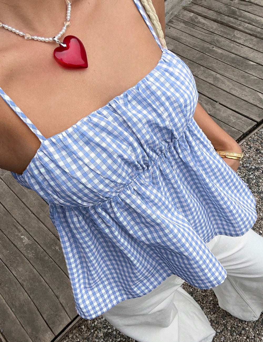 Top Shein, albastru