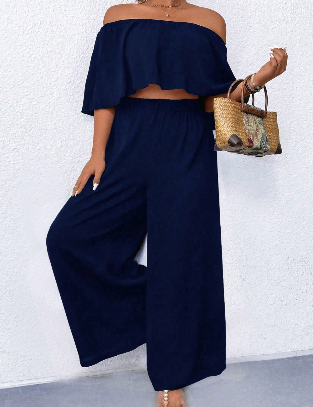 Top Shein Curve+, albastru