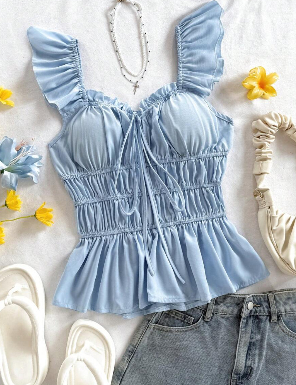 Top Shein, albastru