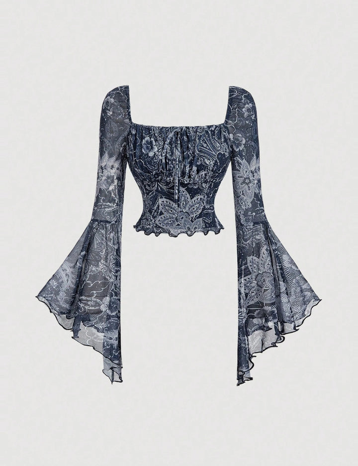 Top Shein, albastru