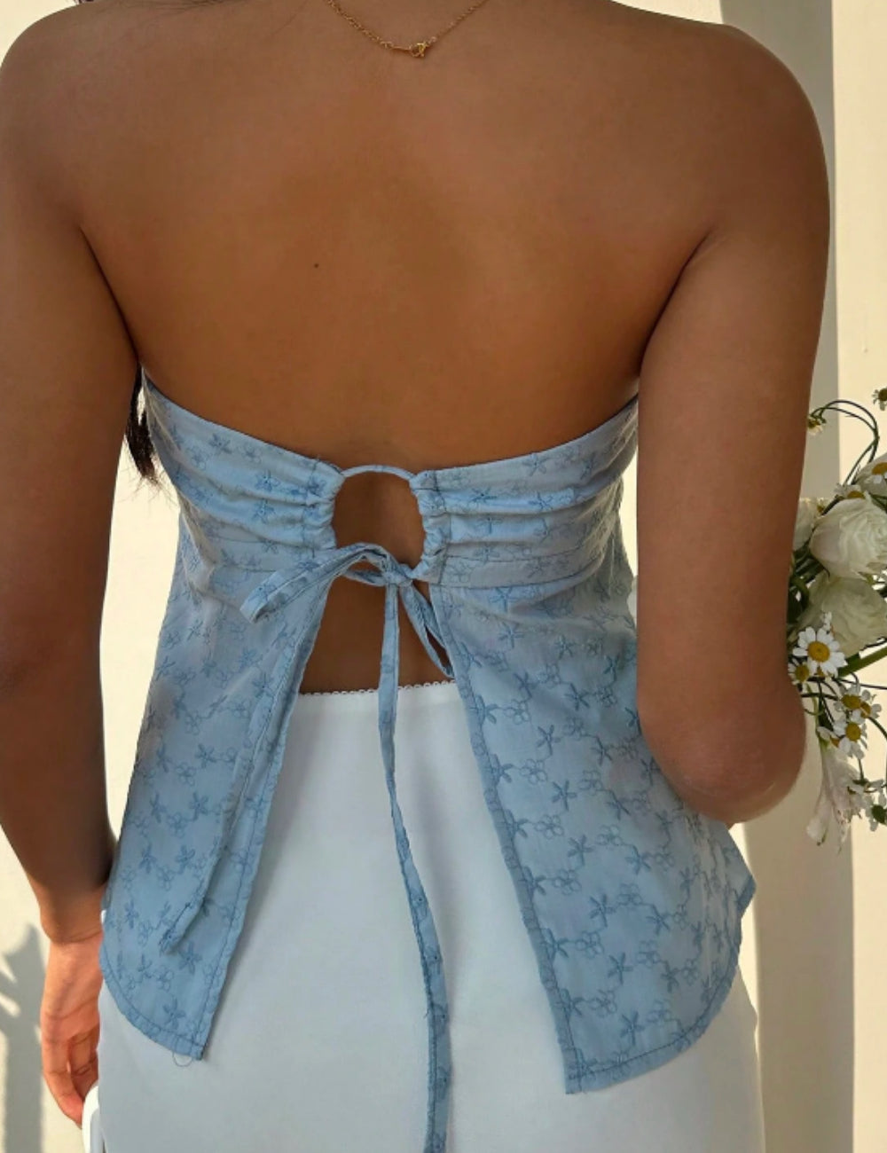Top Shein, albastru
