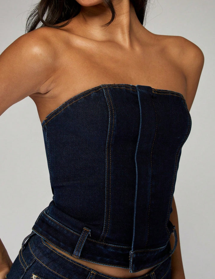 Top Shein Missguided, albastru
