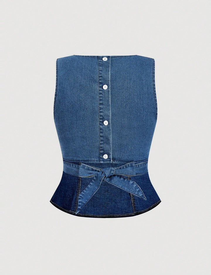 Top Shein Curve+, albastru
