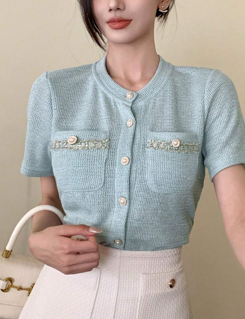 Top Shein, albastru