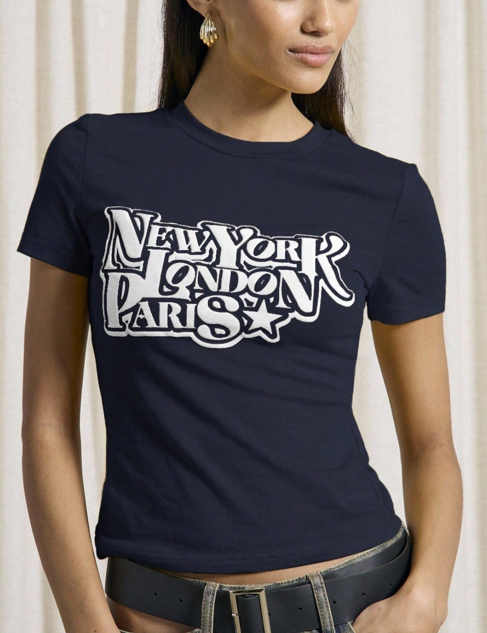Top Shein AIIRZ, albastru