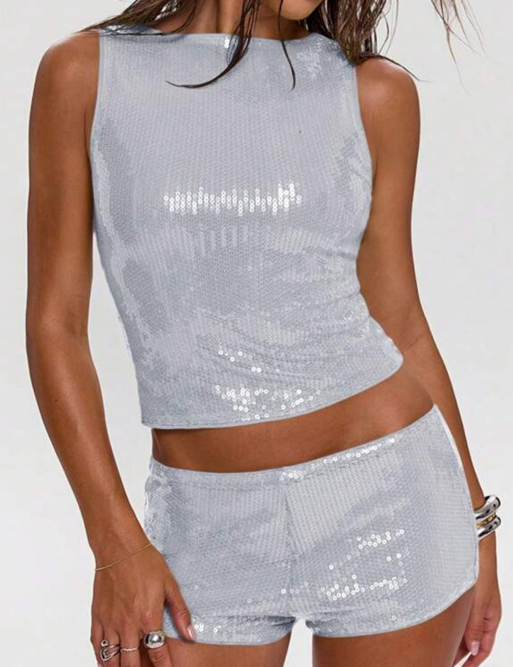 Top Shein, argintiu