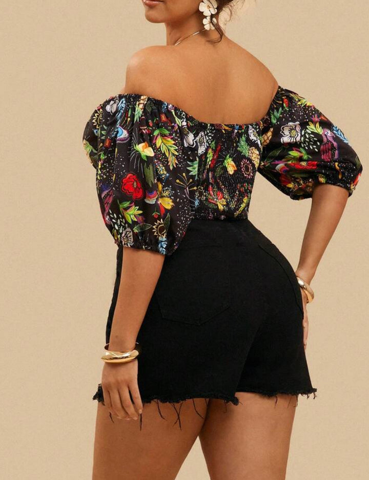 Top Shein Curve+, mix culori