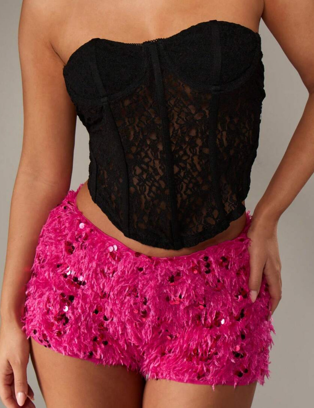 Top SHEIN, negru