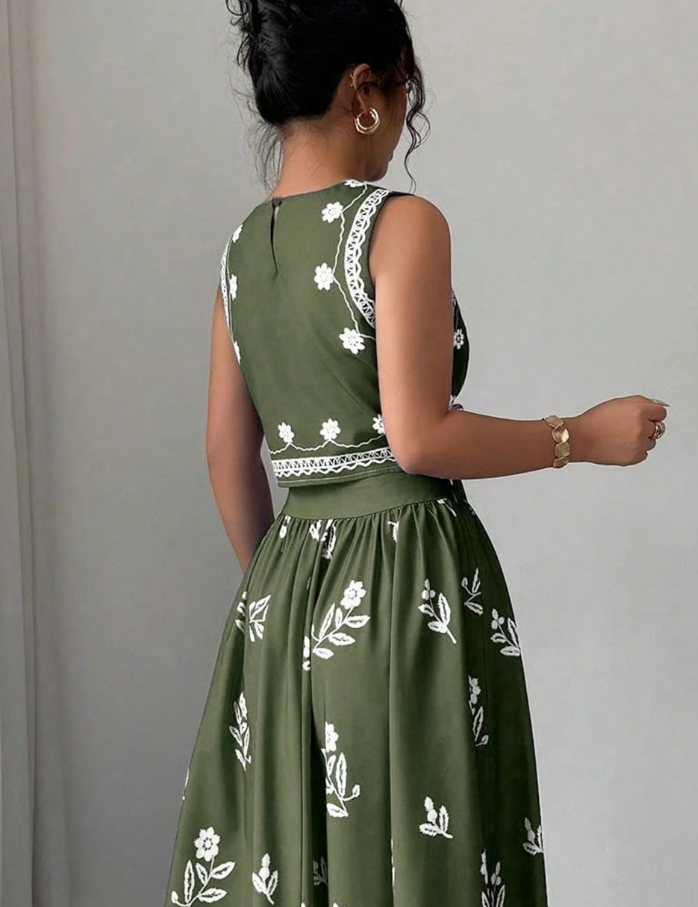 Top Shein, verde