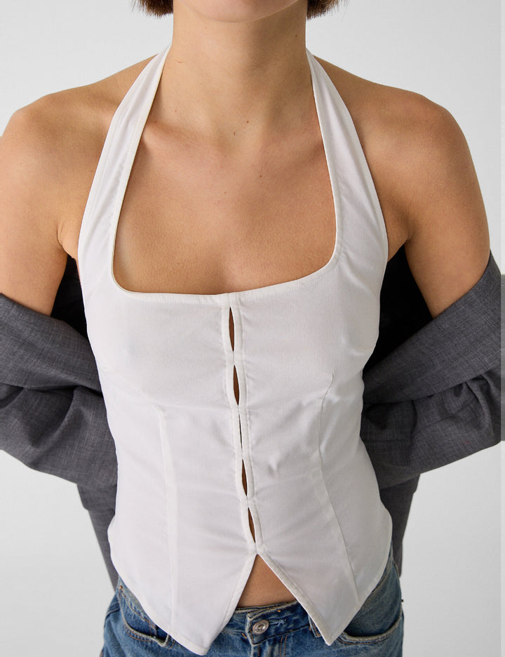 Top Stradivarius, alb