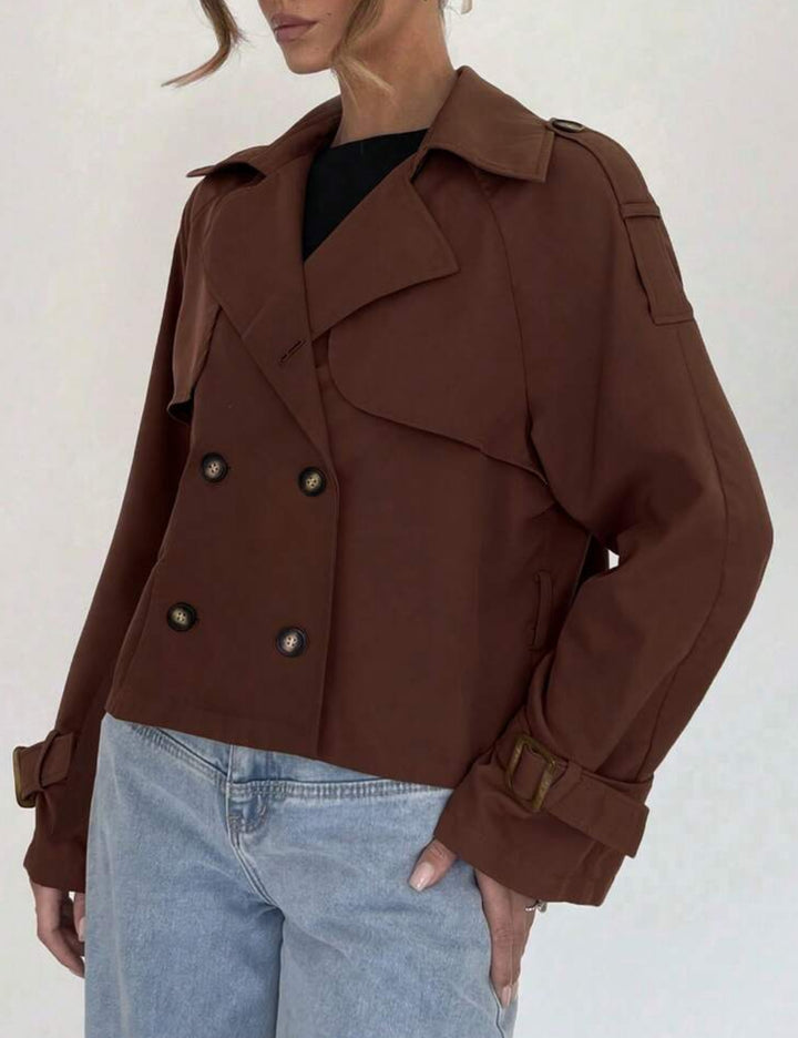 Trench scurt Shein, maro