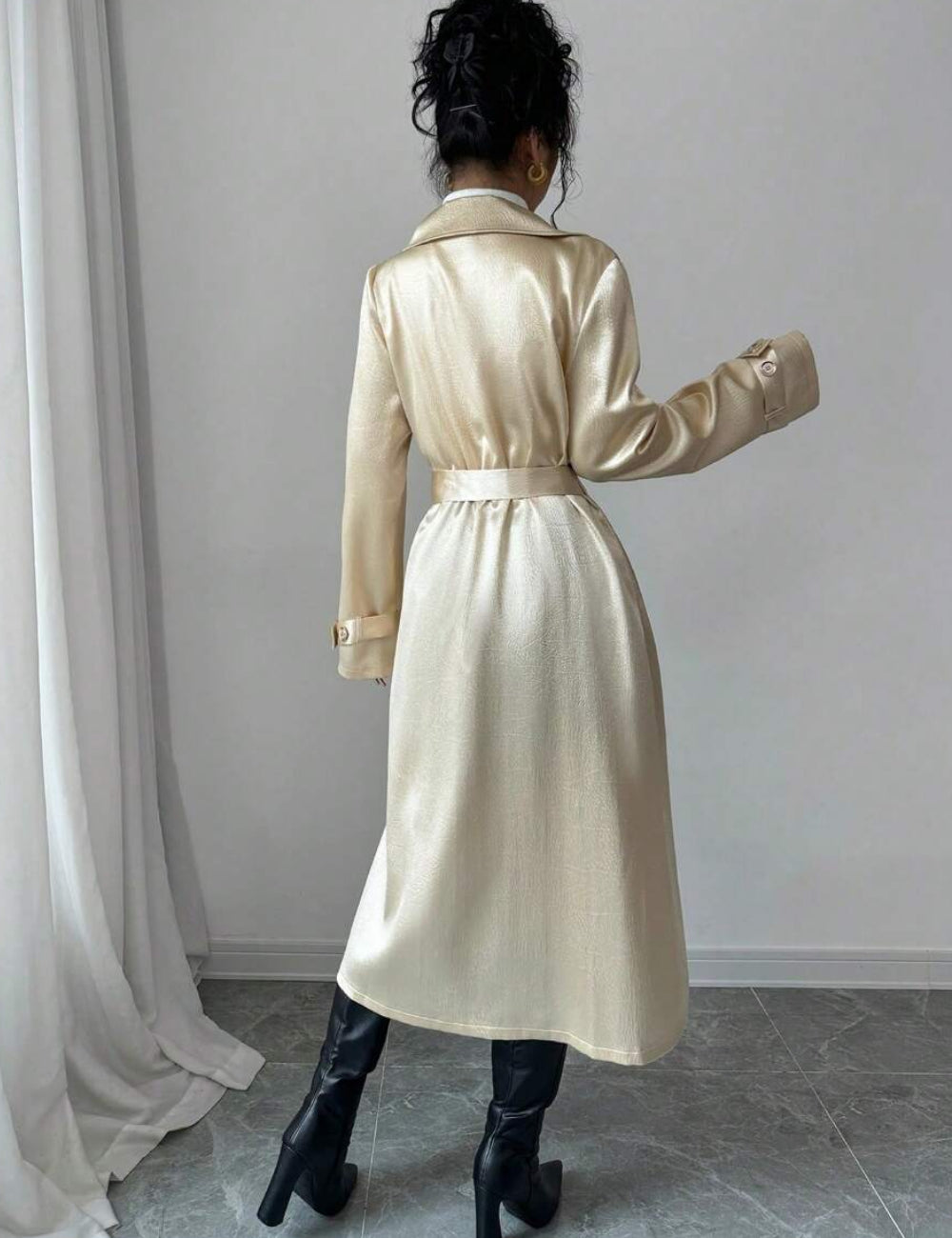 Shein trench kabát, arany