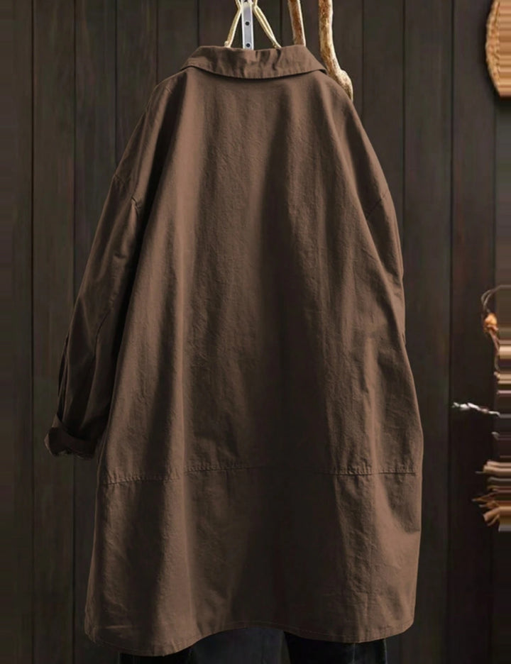 Trench Shein Curve+, barna