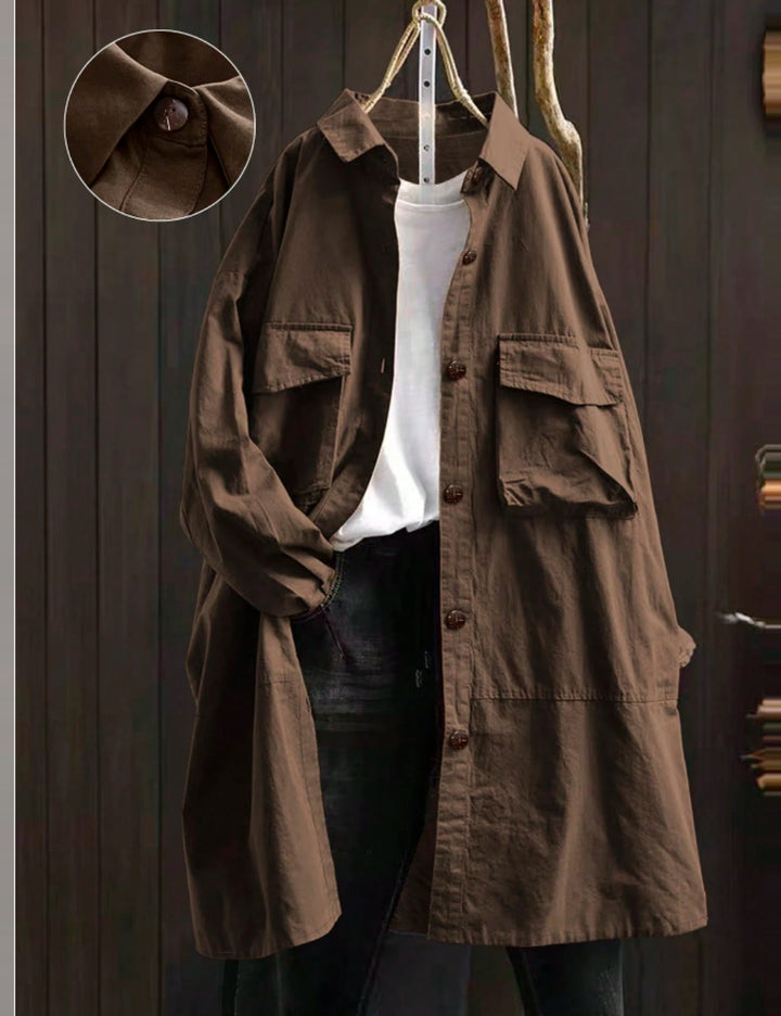 Trench Shein Curve+, barna