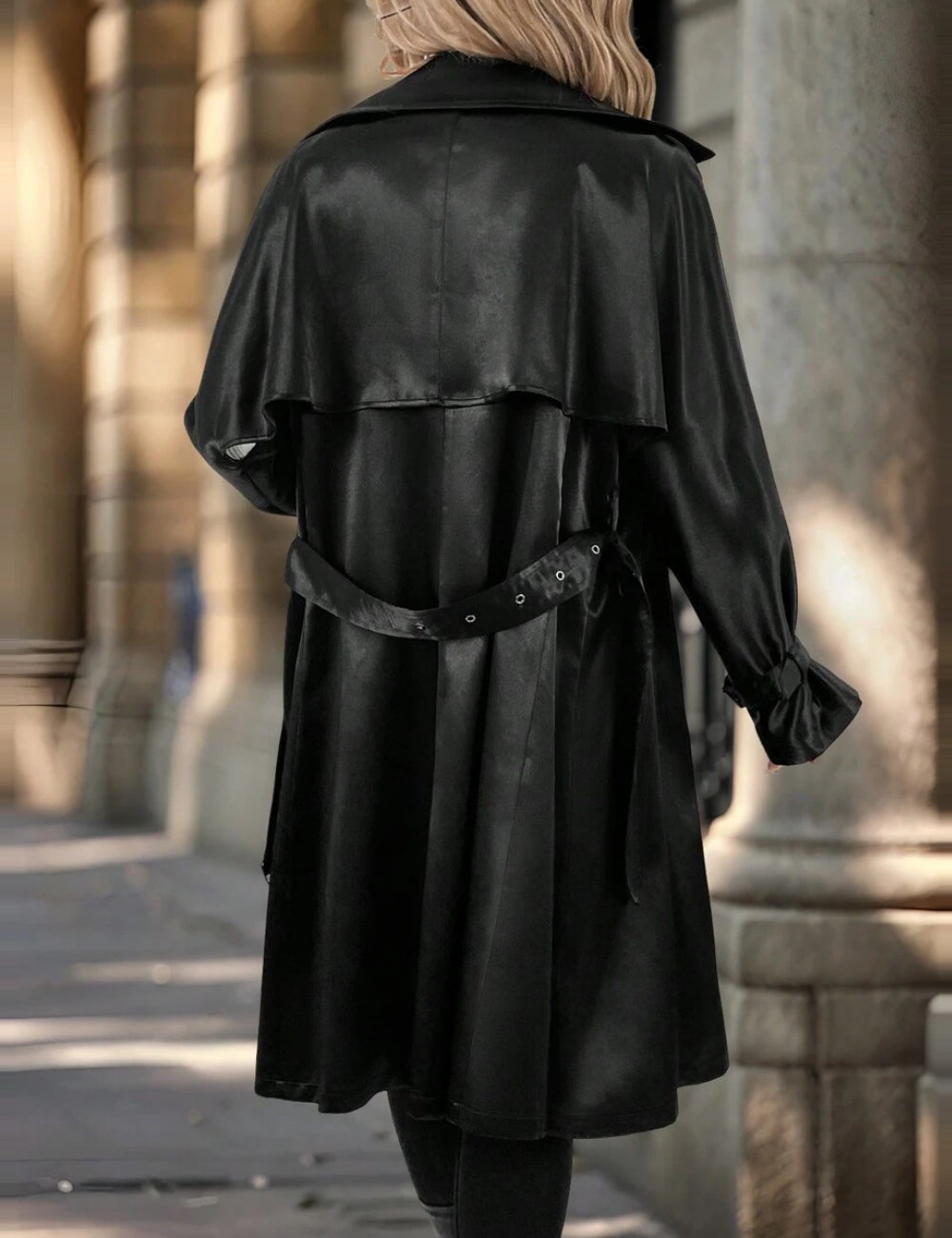 Trench Shein, negru