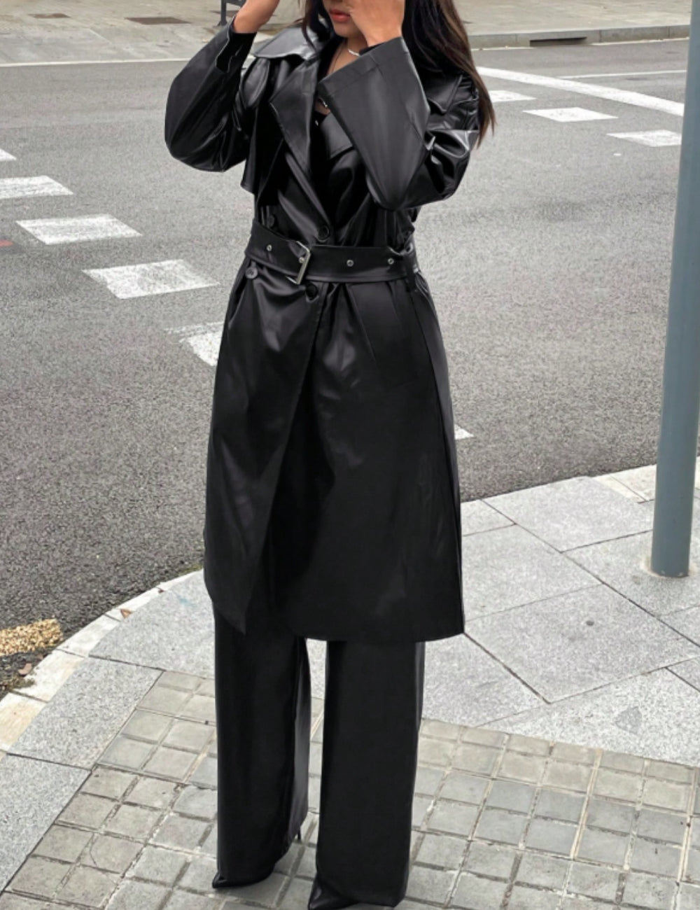 Trench Shein, negru
