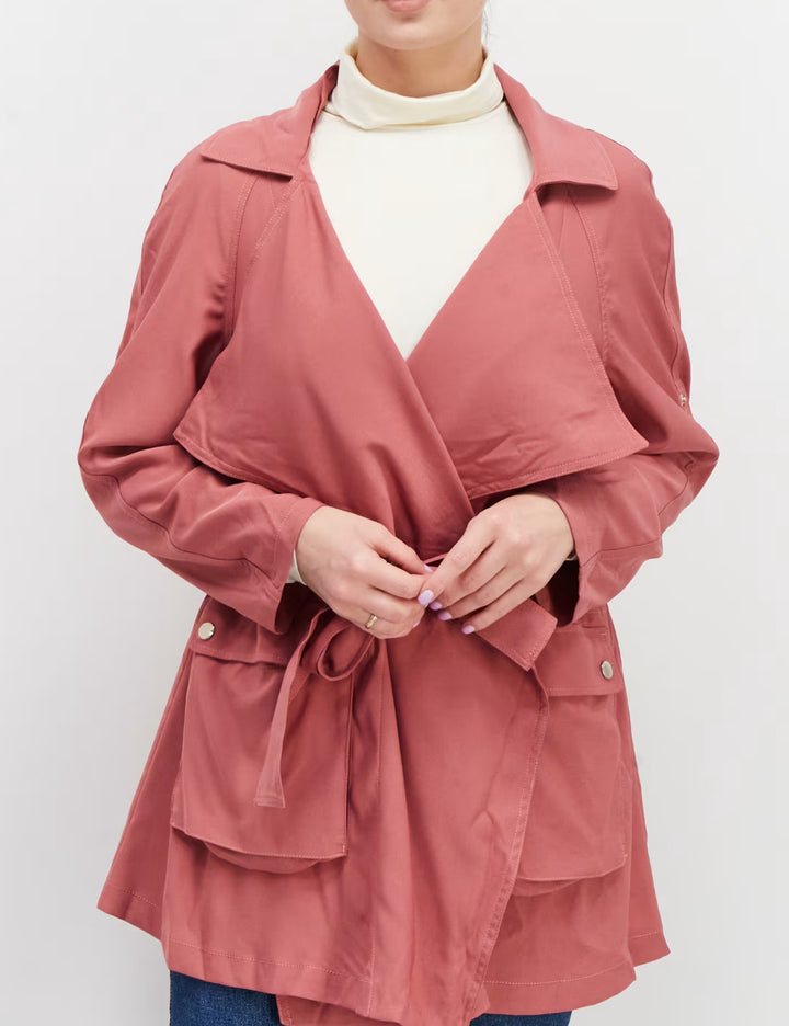 Trench scurt Vero Moda, roz