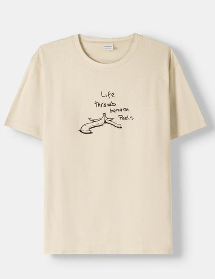 Tricou Bershka, bej