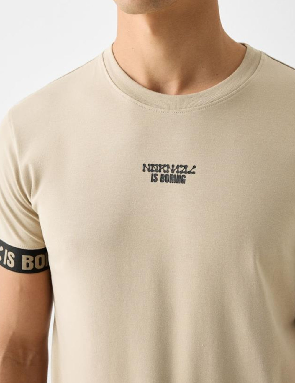 Tricou Bershka, bej