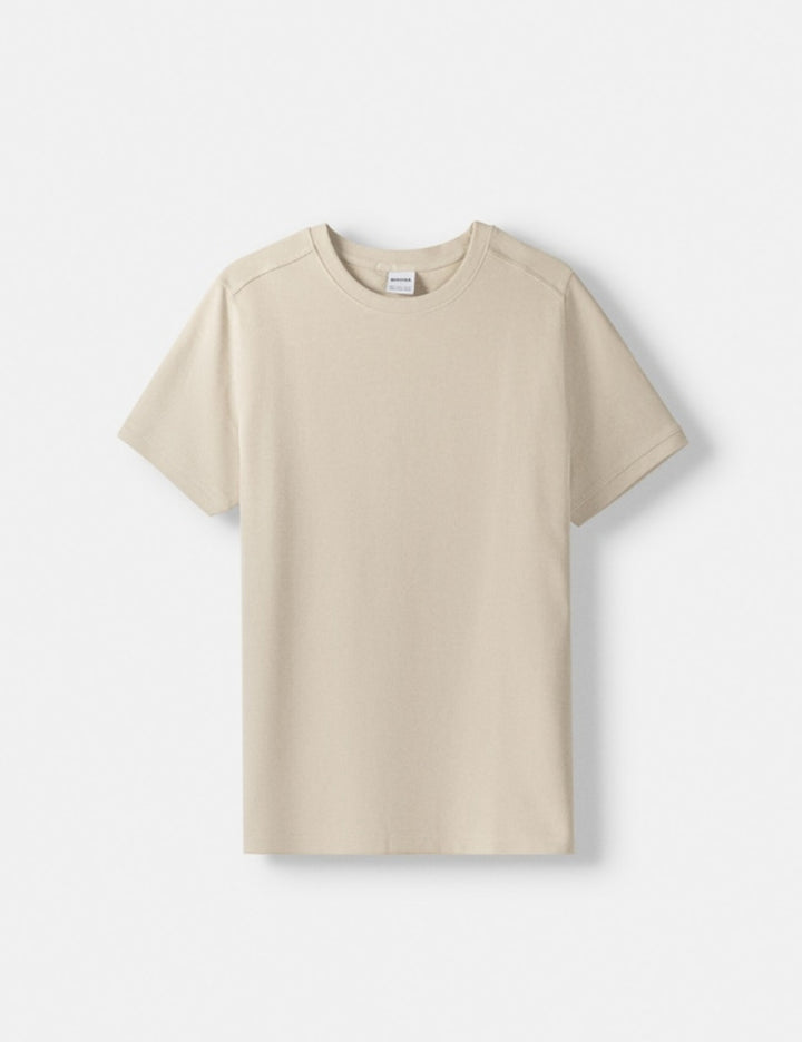Tricou Bershka, bej