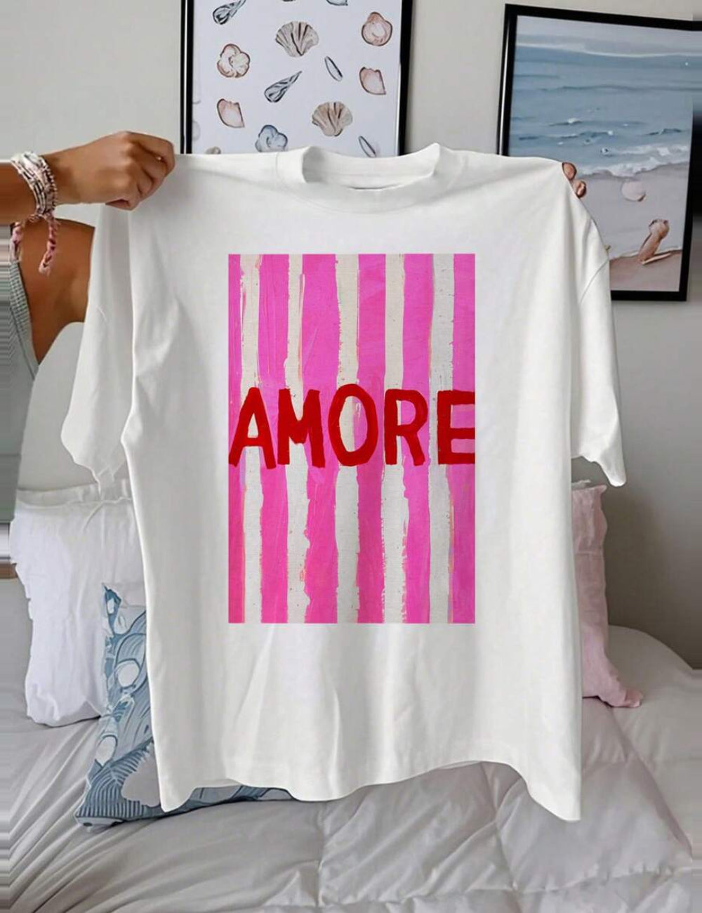 Shein póló, fehér