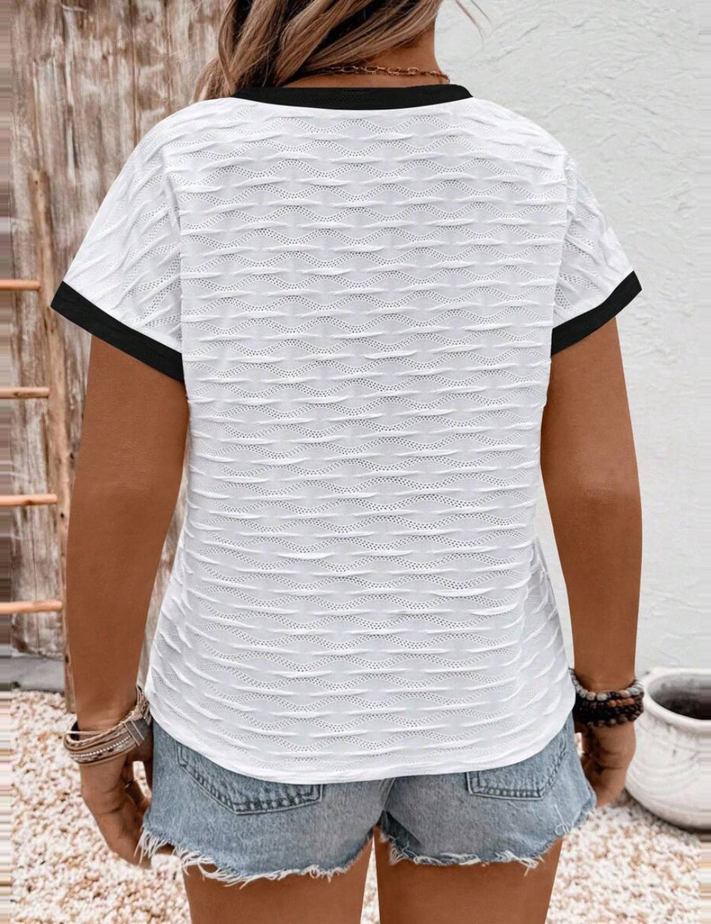 Tricou Shein Curve+, alb