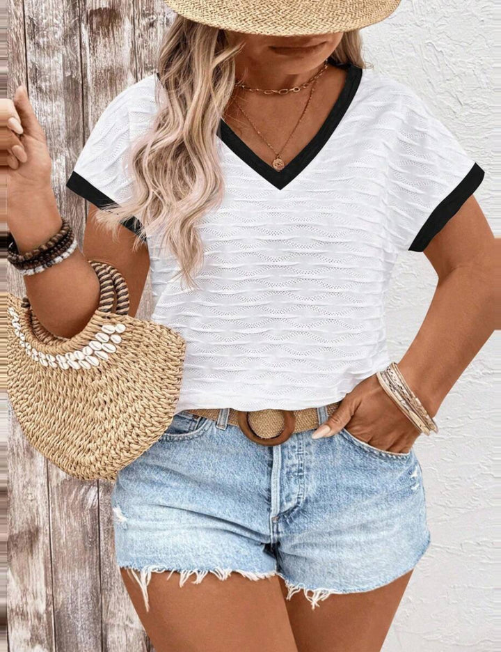 Tricou Shein Curve+, alb