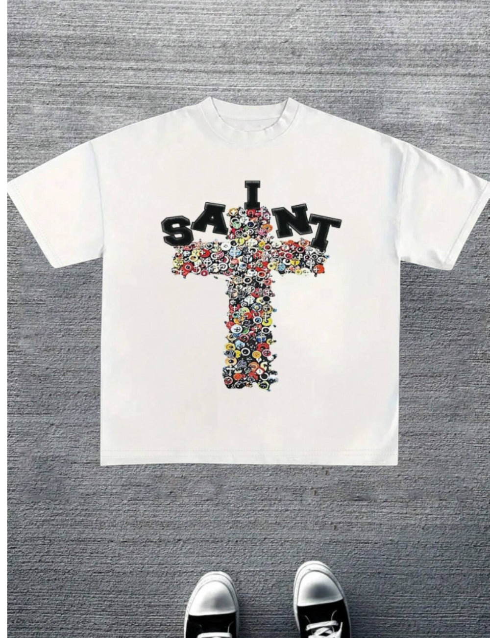 Shein MANFINITY póló, fehér