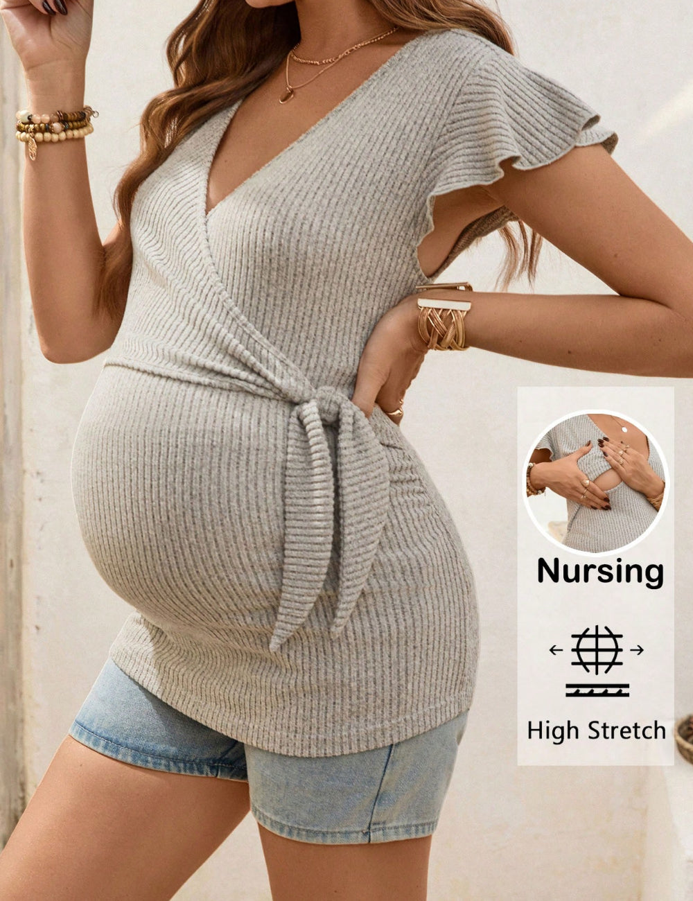 Tricou Shein, bej