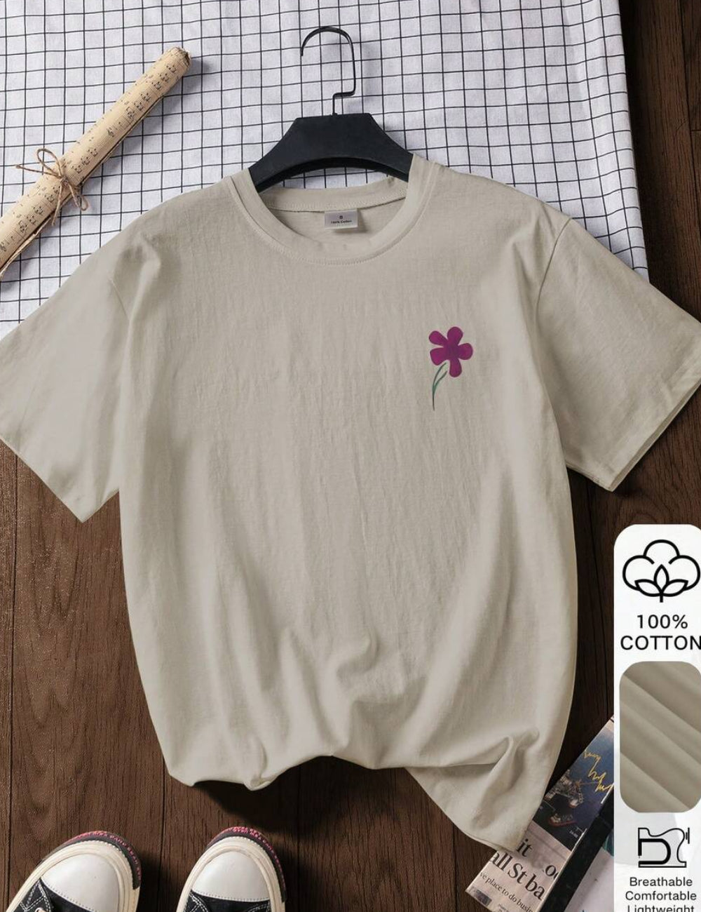 Tricou Shein, bej