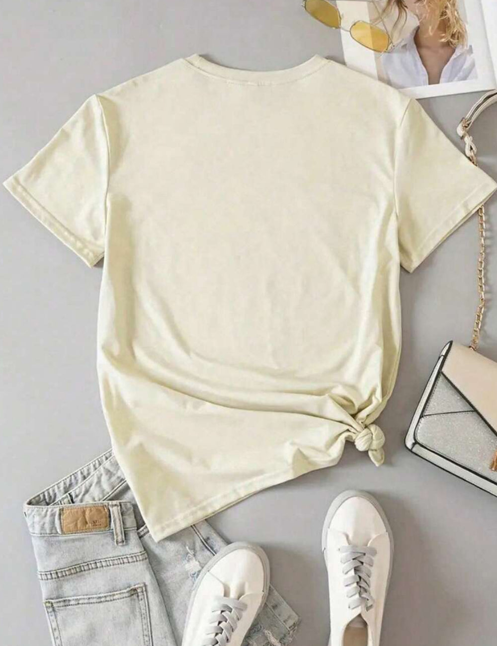 Tricou Shein, crem