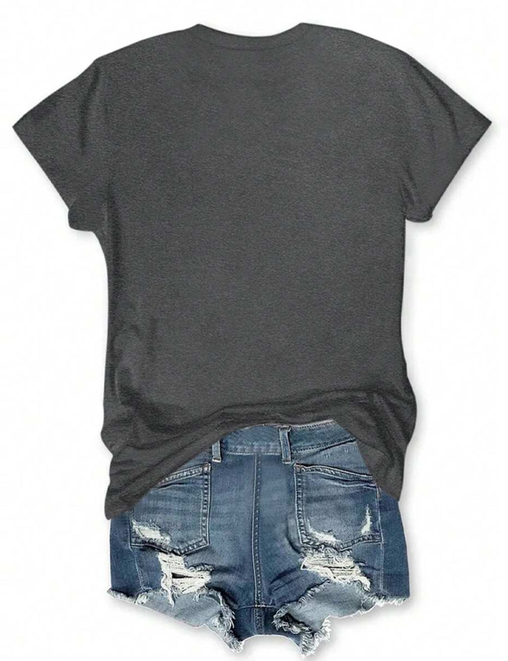 Shein Curve+ póló, szürke