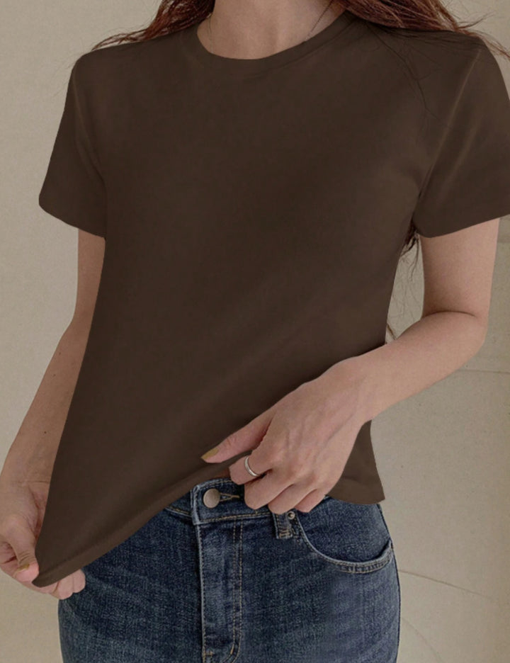 Tricou Shein DAZY, maro