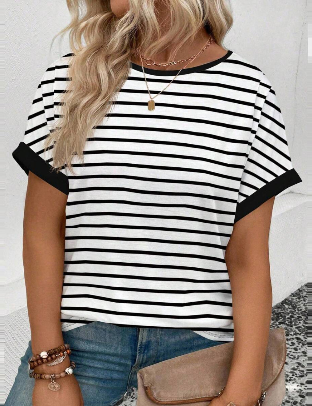 Shein Curve+ póló, vegyes színek