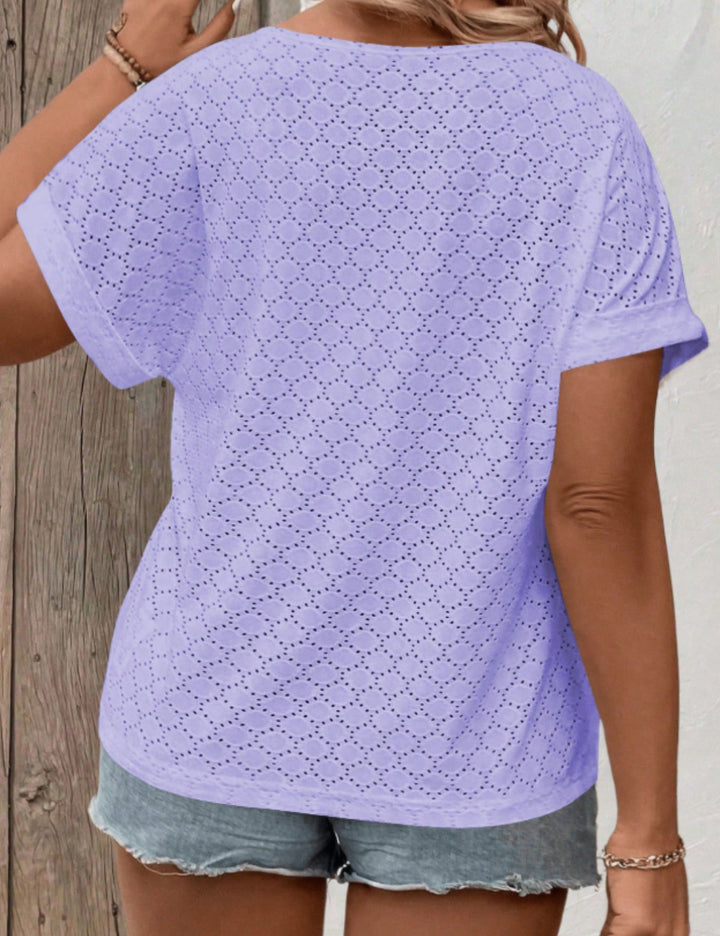 Shein Curve+ póló, lila