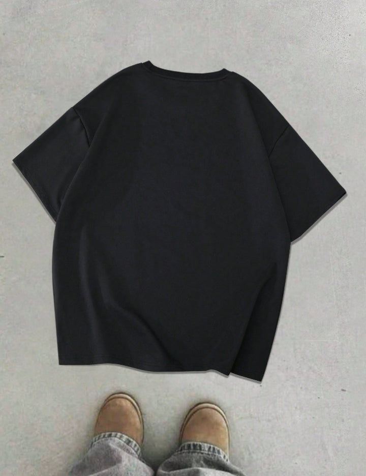 Shein MANFINITY fekete póló