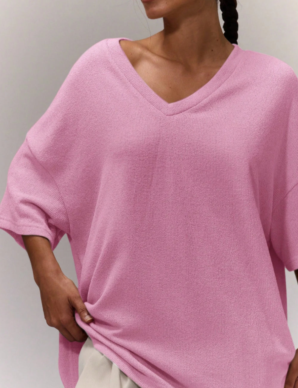 Shein MUSERA póló, rózsaszín