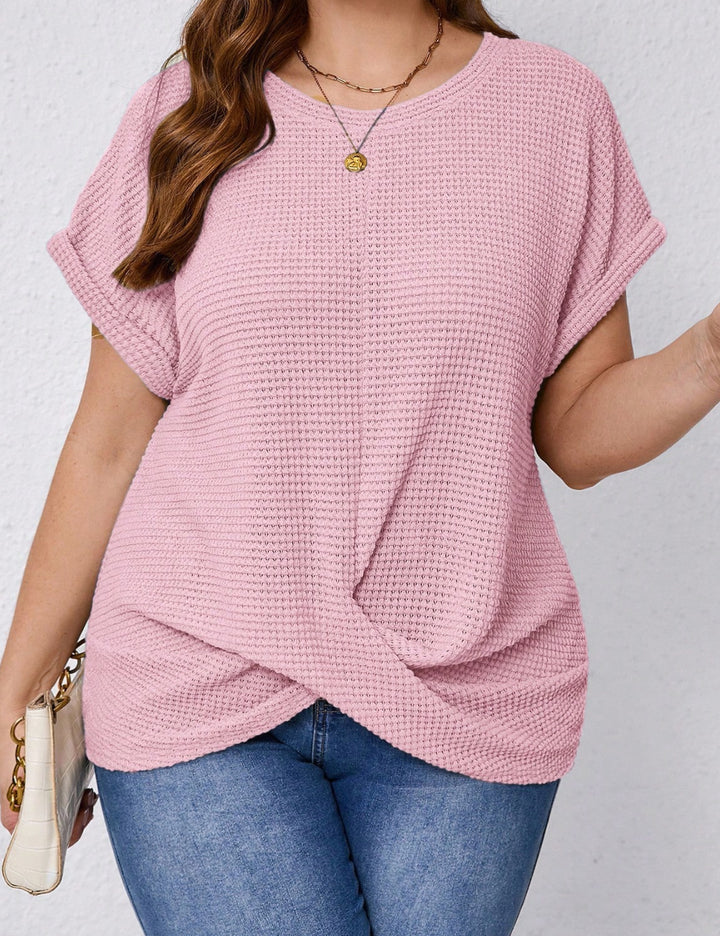 Tricou Shein Curve+, roz